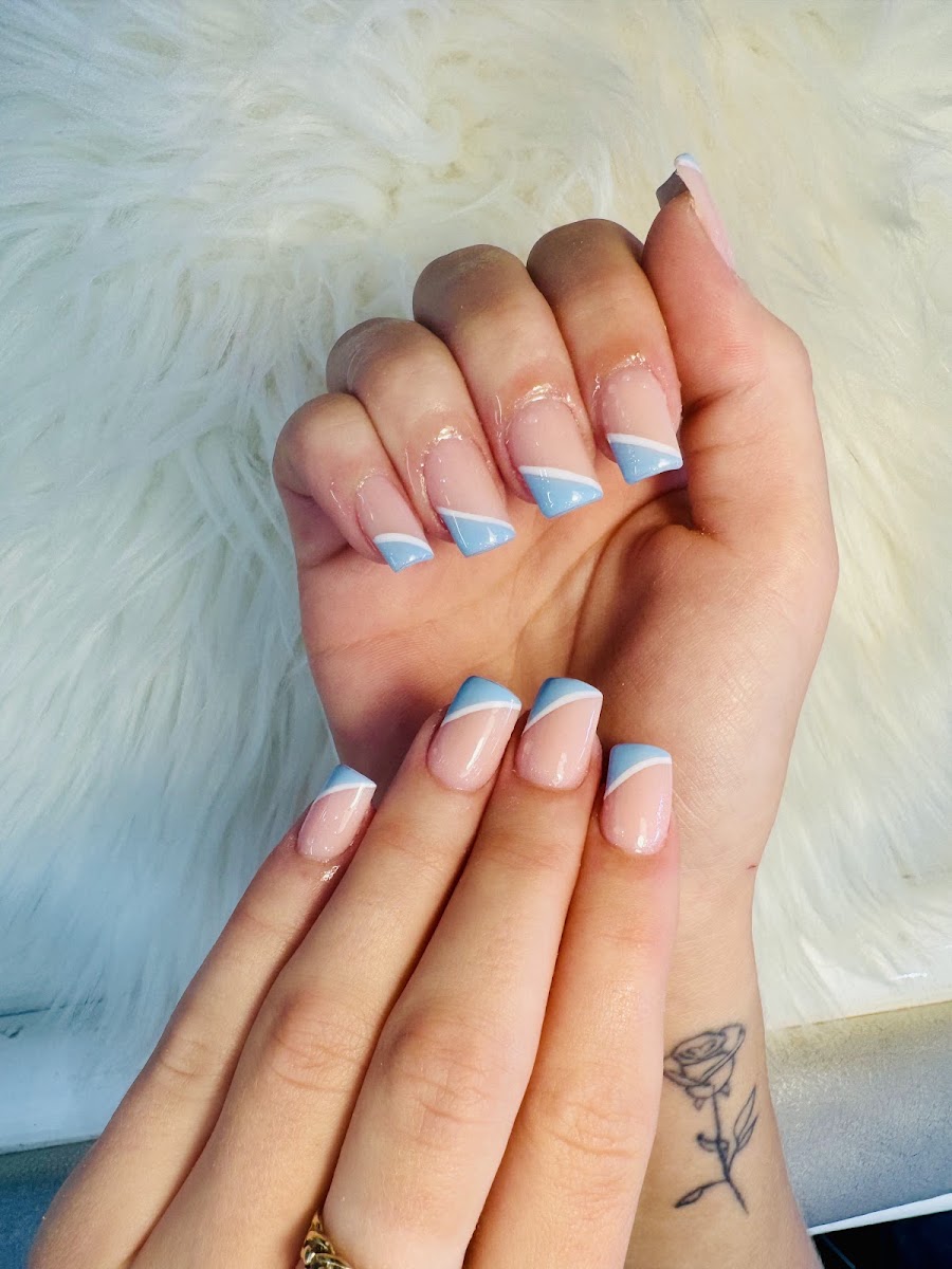 Blue Nails and Spa work