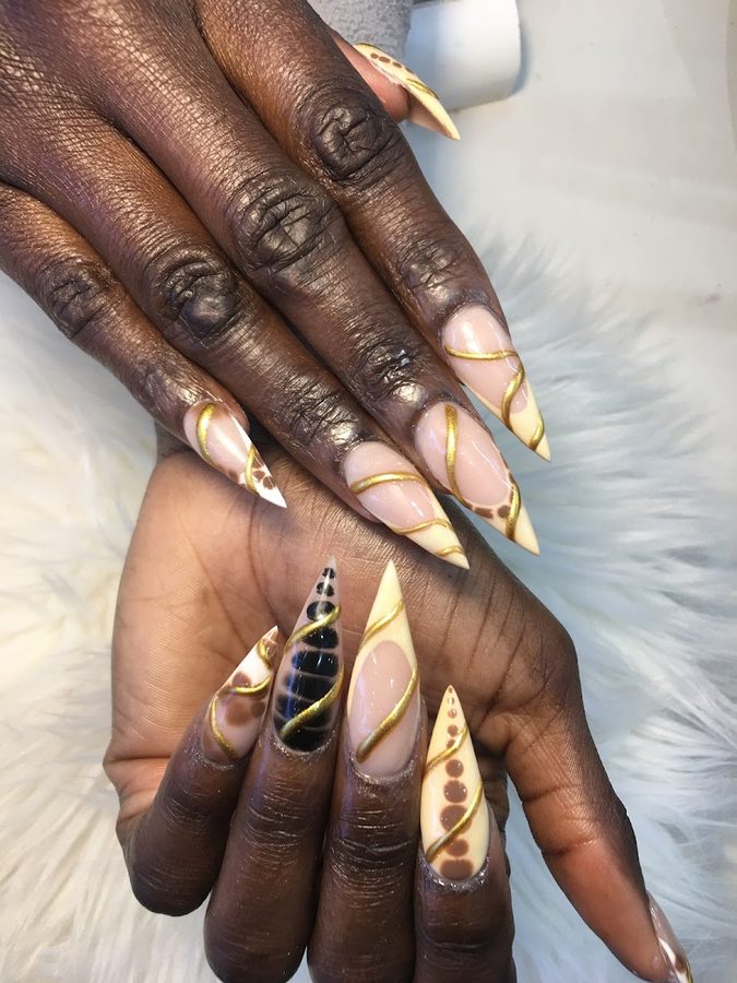 Blue Nails and Spa work